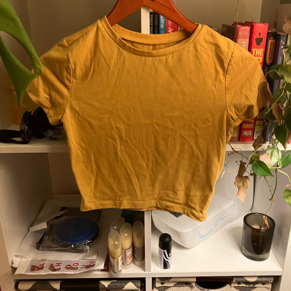 Wild Fable Mustard Yellow Crop Top